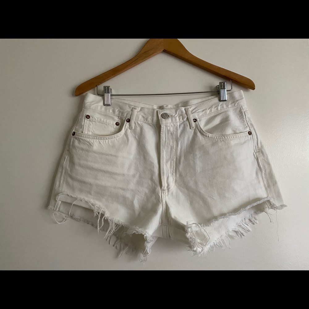 Agolde Parker Shorts White